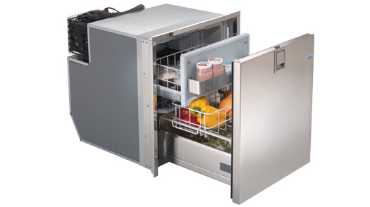 Drawer 65 Stainless Steel Refrigerator with Freezer Compartment - AC/DC, 4 - Sided  Stainless Steel Flange