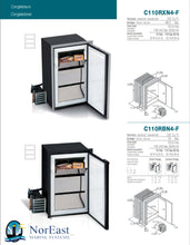 Load image into Gallery viewer, C110RBN4-F-1 ~ 3.8 CU.FT STAND ALONE BLACK FRONT LOADING EXTERNAL UNIT, ADJUSTABLE FLANGE, AIRLOCK LATCH 12/24V 115/230V 50/60HZ
