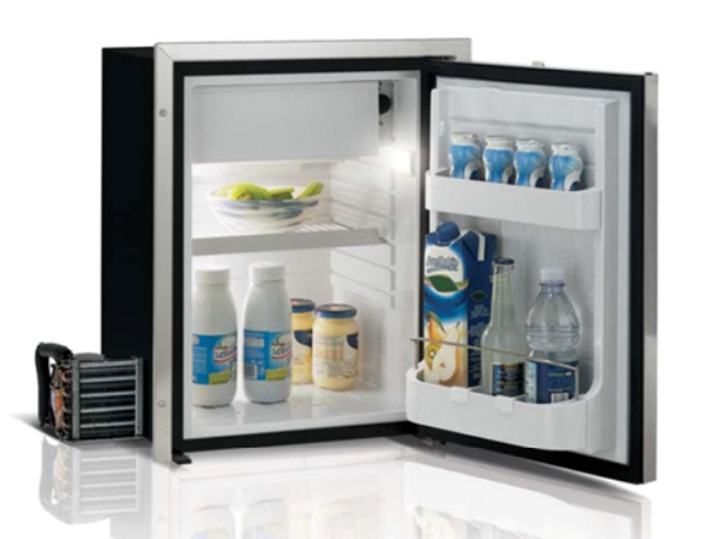 C42RXD4-F 1.4 CU. FT FRONT LOADING STAINLESS STEEL REFRIGERATOR w/FREEZER COMPARTMENT SS FRONT EXTERNAL UNIT FLUSH FLANGE STEELOCK LATCH 12/24 115/230V 50/60HZ