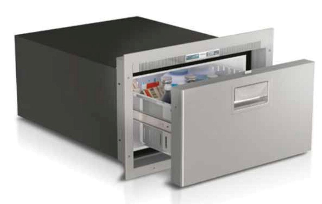 DW35RXN4-EF ~ 1.2 CU.FT STAINLESS STEEL SINGER DRAWER FREEZER, SS FLUSH FLANGE, STEELOCK LATCH, LED INTERIOR LIGHT EXTGERNAL UNIT 12/24VDC 115/230VAC 50/60HZ