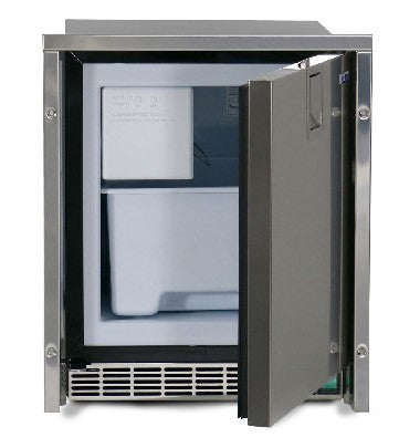 Low Profile Ice Maker - Stainless Steel Door, Crescent “White” Ice, 230V 50Hz AC, Flush  Mount 3-side flange