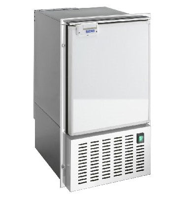 Full Size Ice Maker - White Door, Crescent “White” Ice, 115V 60Hz AC, Proud Mount 3- side flange